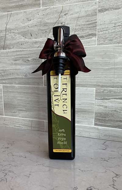 TFO | 500ml Olive Oil Gift Bottle with Burgundy Ribbon