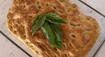 Basil Olive Oil Focaccia Bread