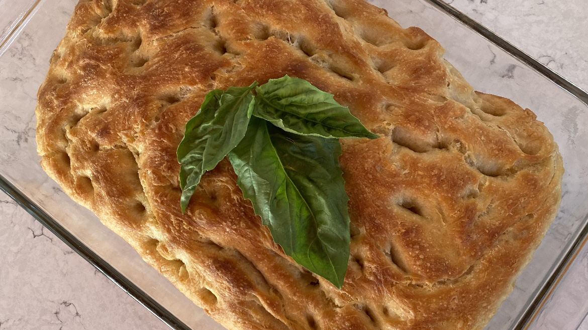 Basil Olive Oil Focaccia Bread