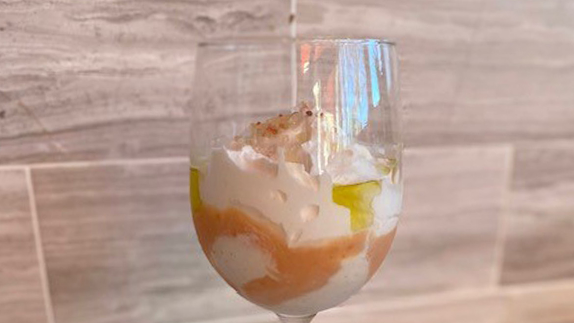 Blood Orange-Curd Sundaes with Olive Oil & Sea Salt